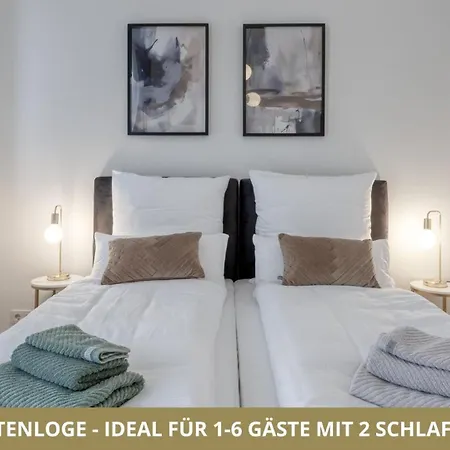 Neu Fuerstenloge 1-6 Pers Hinter Dem Markgraeflichen Opernhaus - 2 Schlafzimmer Mit Boxspringbetten 4 Einzel Oder 2 Doppelbetten, Balkon Und Einbaukueche, Barrierearm * Bayreuth