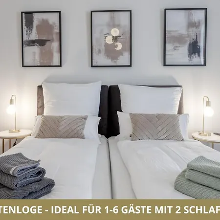 Neu Fuerstenloge 1-6 Pers Hinter Dem Markgraeflichen Opernhaus - 2 Schlafzimmer Mit Boxspringbetten 4 Einzel Oder 2 Doppelbetten, Balkon Und Einbaukueche, Barrierearm Lägenhet *
